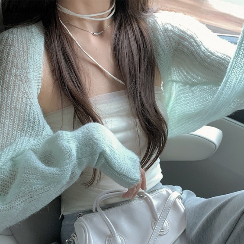 Street Fashion Korean Girl - Kardigany w stylu koreańskim dla kobiet