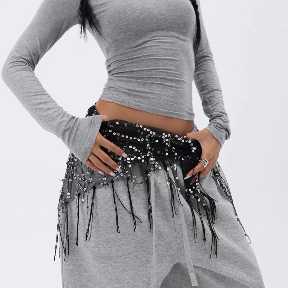 Street Fashion India - Pas do tańca brzucha z cekinami,