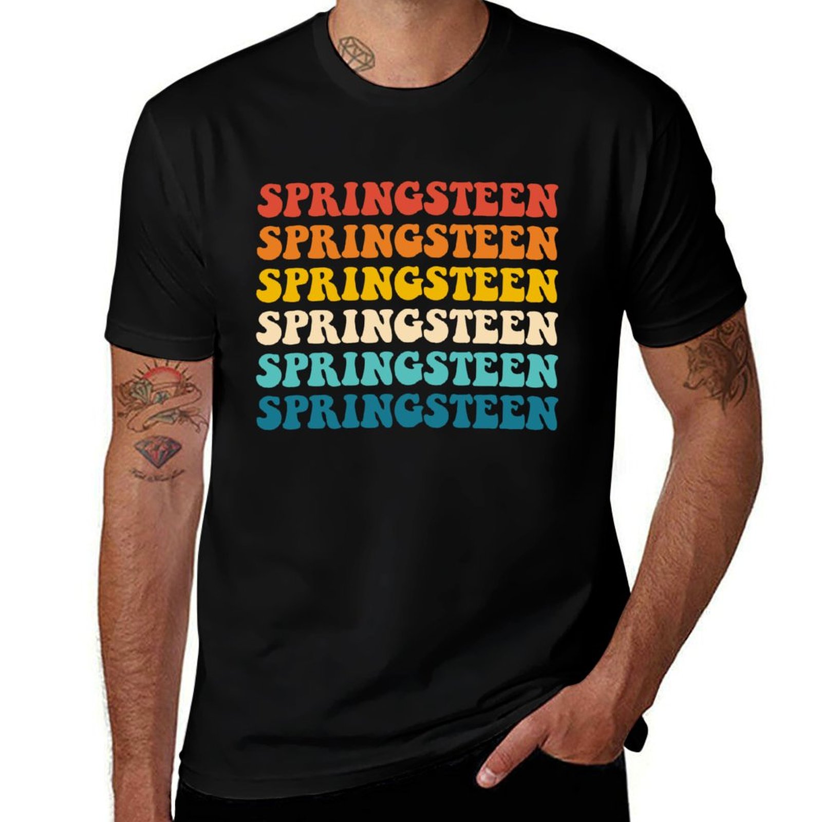 Street Fashion Co - Koszulka Springsteen Vintage Groovy Retro Vintage