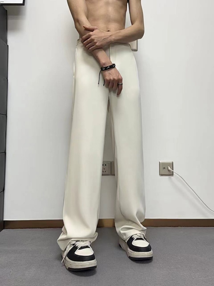 Street Fashion Youth - Luźne spodnie męskie o prostych nogawkach,