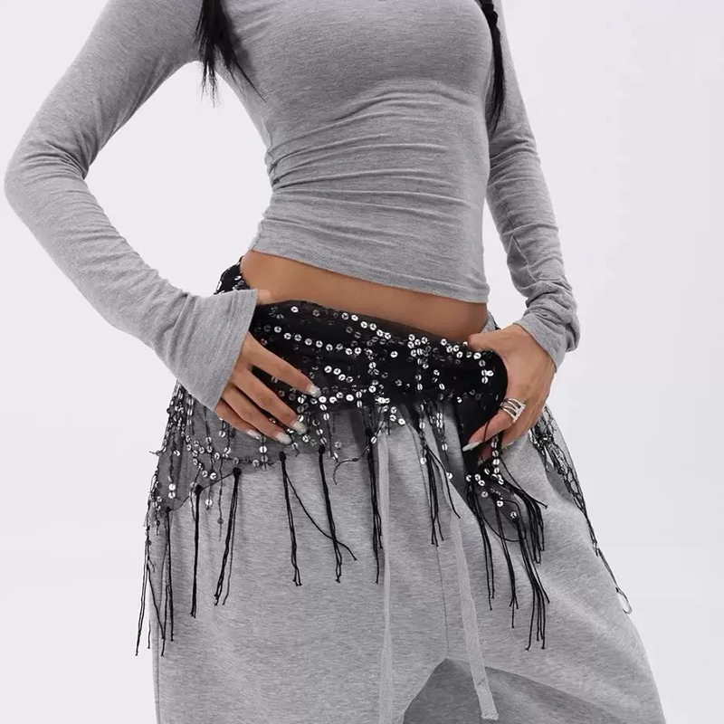 Modny cekinowy pas do tańca br – Street Fashion India recenzja i cena