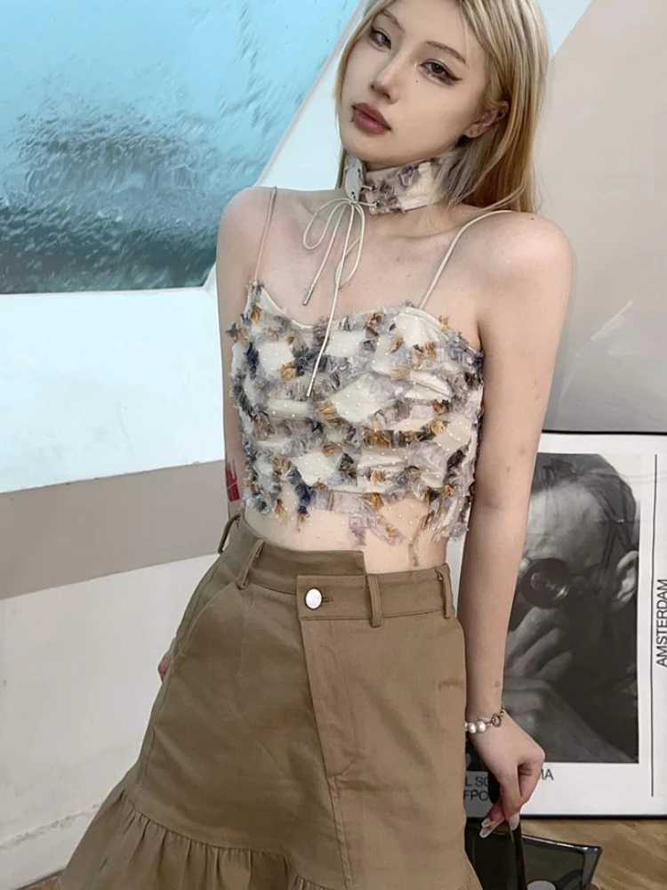 Damskie letnie crop topy z nad – Street Fashion Korean Girl recenzja i cena