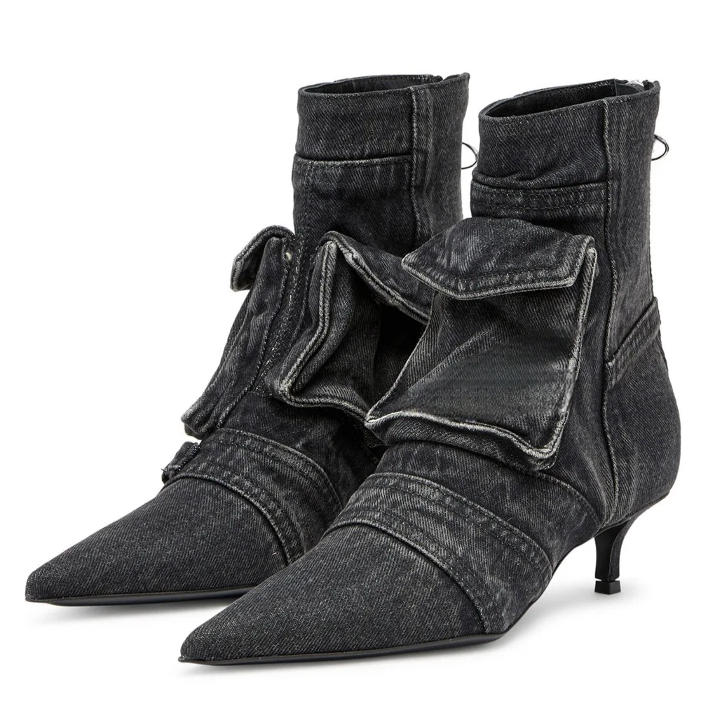 Damskie buty z denimu, botki z – Parade Fashion Street recenzja i cena