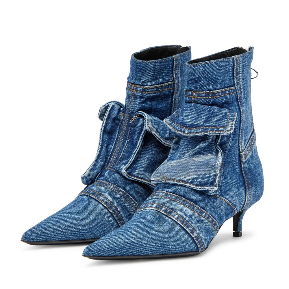 Damskie buty z denimu, botki z – Parade Fashion Street recenzja i cena