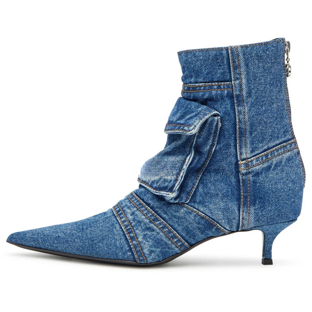 Damskie buty z denimu, botki z – Parade Fashion Street recenzja i cena