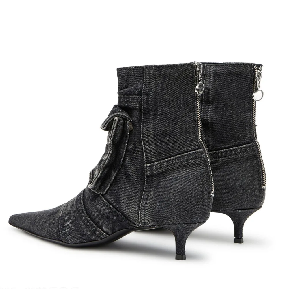 Damskie buty z denimu, botki z – Parade Fashion Street recenzja i cena