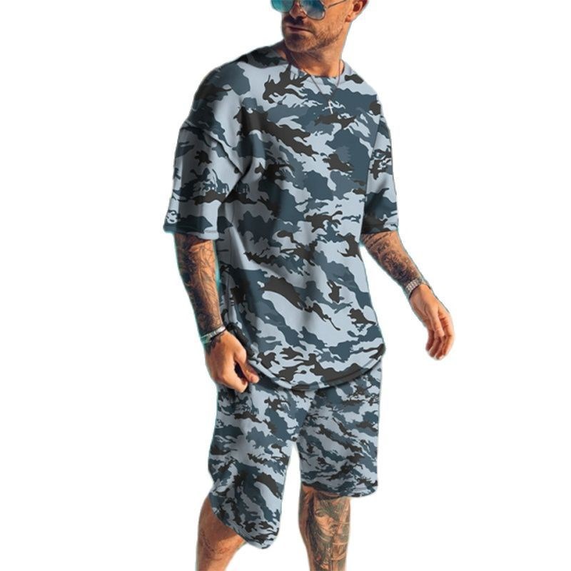 Letnie Nowe Męskie Dresy Kompl – Camo Pattern Set recenzja i cena